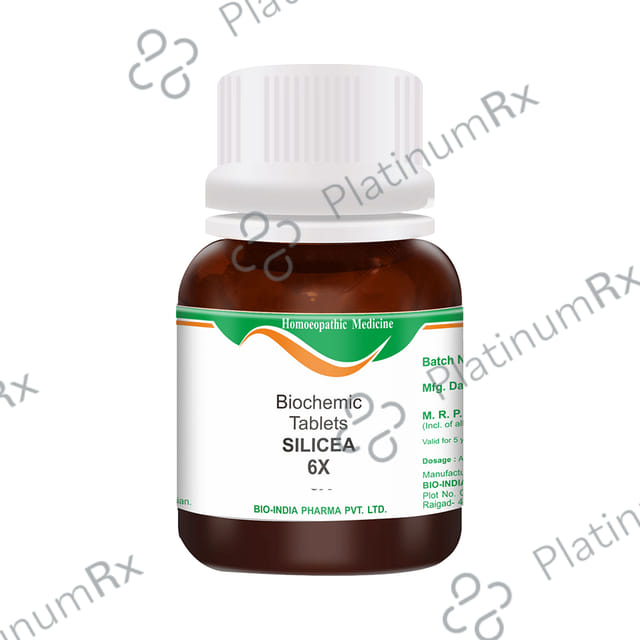 Bio India Silicea Biochemic Tablet 6X 25 gm