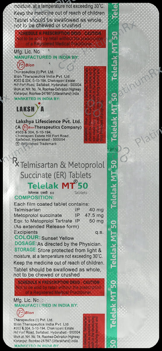 Telelak MT 40mg/50mg Tablet