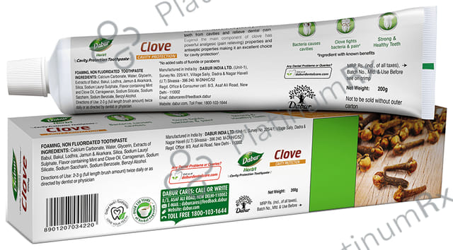 Dabur Clove Cavity Protection Herb'l Toothpaste (200gm Each)