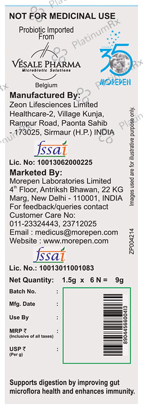 Dr Morepen Intebact Insta 5 Bn Sachet (1.5gm Each) Vanilla