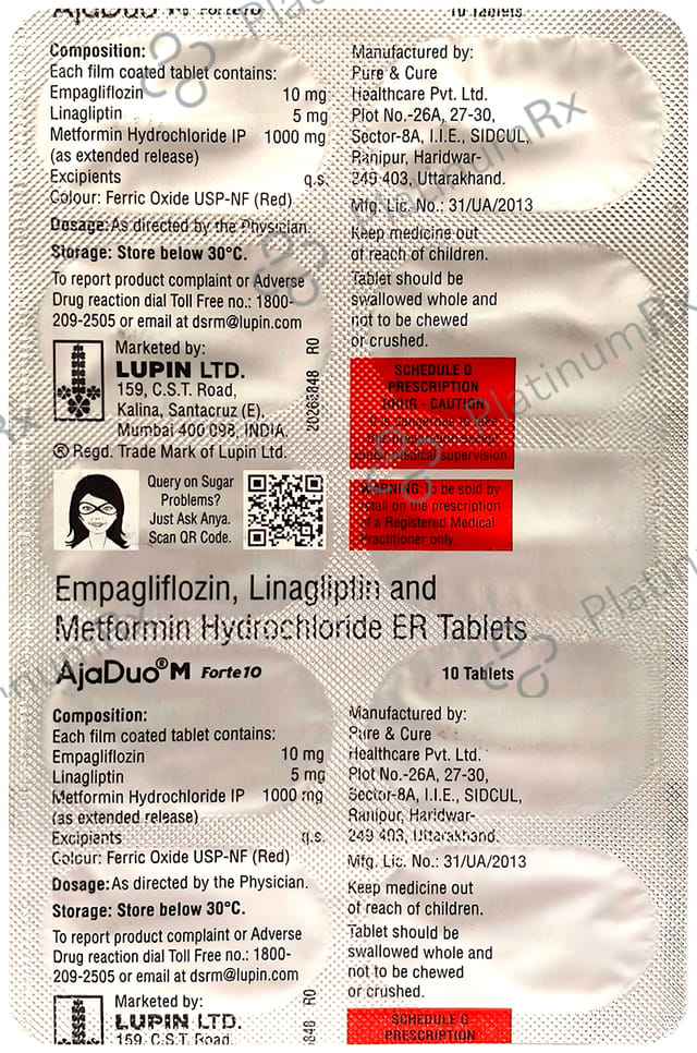 Ajaduo M Forte 10mg Tablet ER 10s