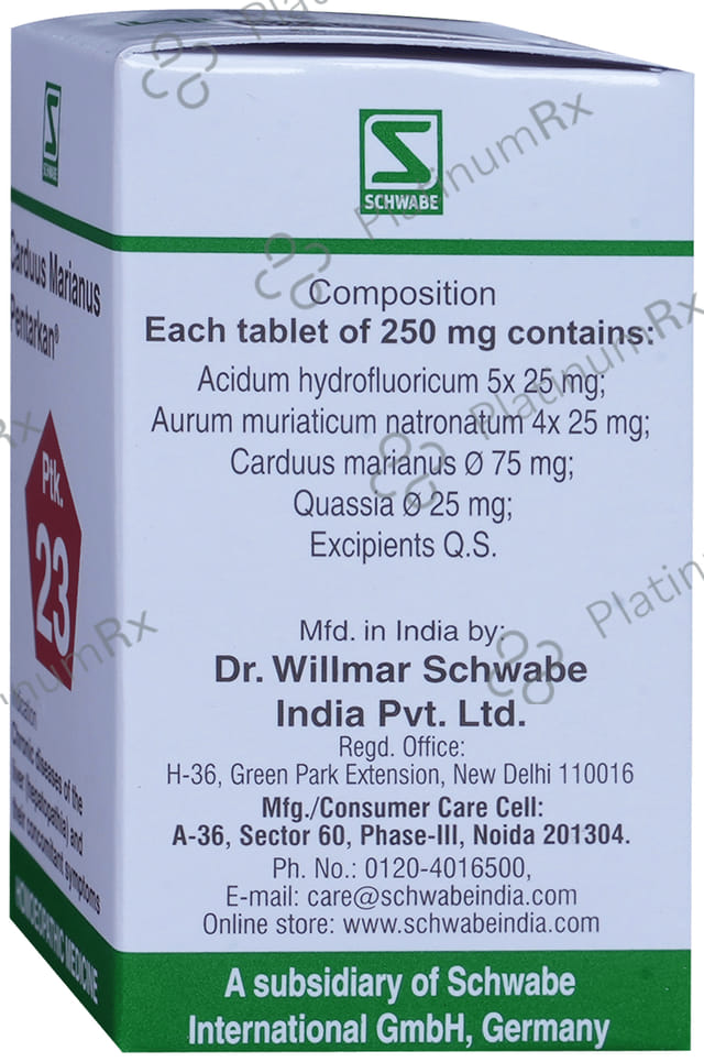 Dr Willmar Schwabe India Carduus Marianus Pentarkan Ptk 23 Tablet