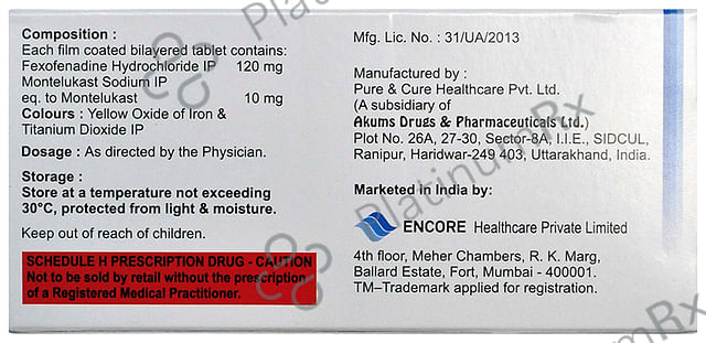 Fexokast 10 mg/120 mg Tablet