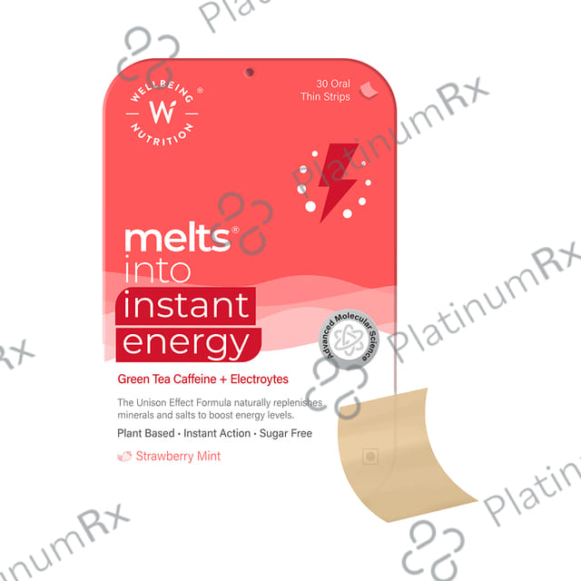Wellbeing Nutrition Melts Instant Energy Strawberry Mint