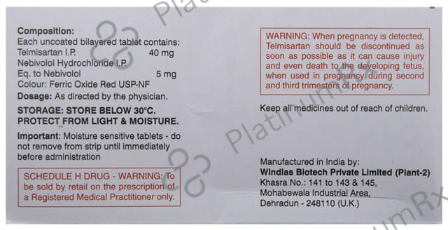 Telma NB 5/40mg Tablet 10s