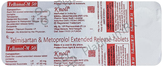Telkonol M 50/40mg Tablet ER 10s