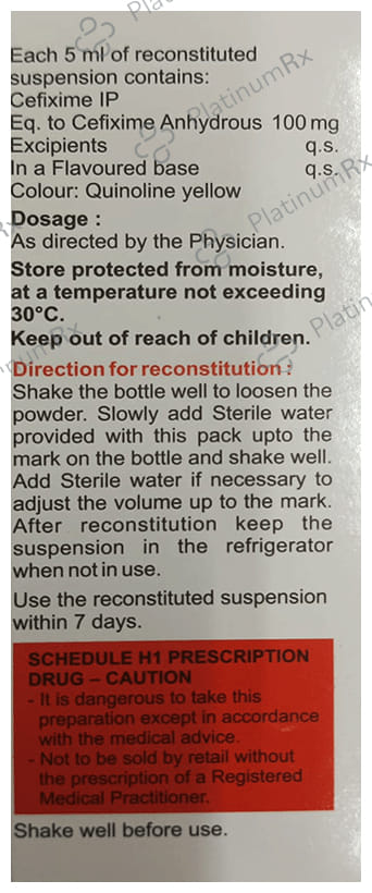 Odicef O Forte 100mg Dry Syrup 30ml
