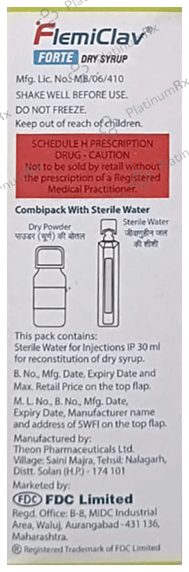 Flemiclav Forte 400/57mg Dry Syrup 30ml