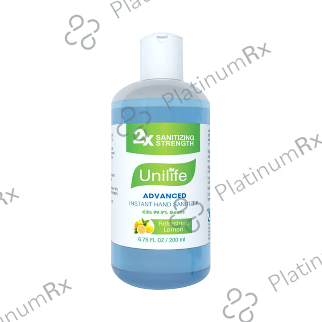 Unilife Advanced Instant Liquid Hand Sanitizer Refreshing Lemon 200 Sanitizer