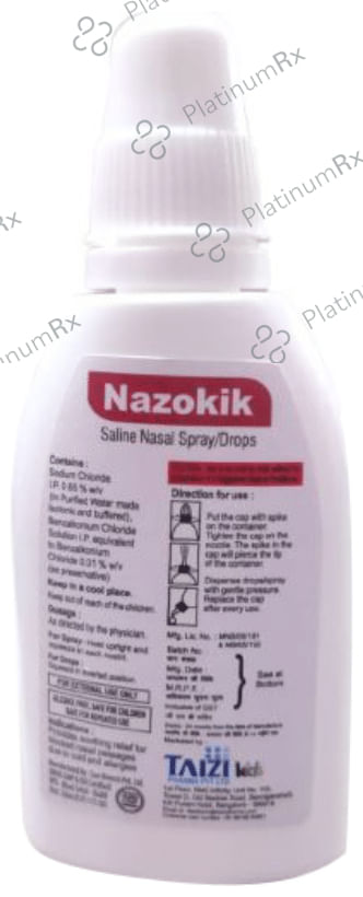 Nazokik Saline Nasal Spray/Drops