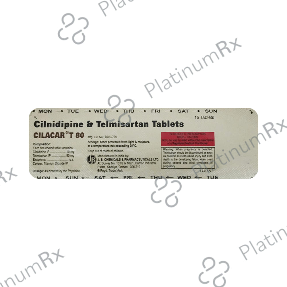 Cilacar T 80/10mg Tablet 15s