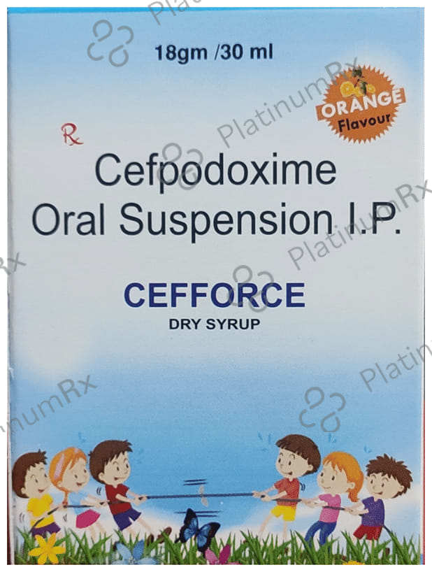 Cefforce 50mg Dry Syrup Orange 30ml