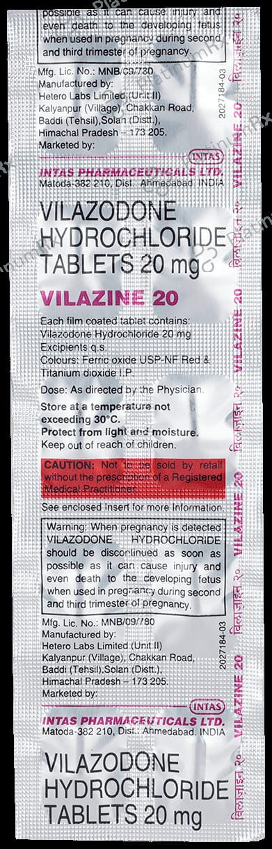 Vilazine 20mg Tablet 10s
