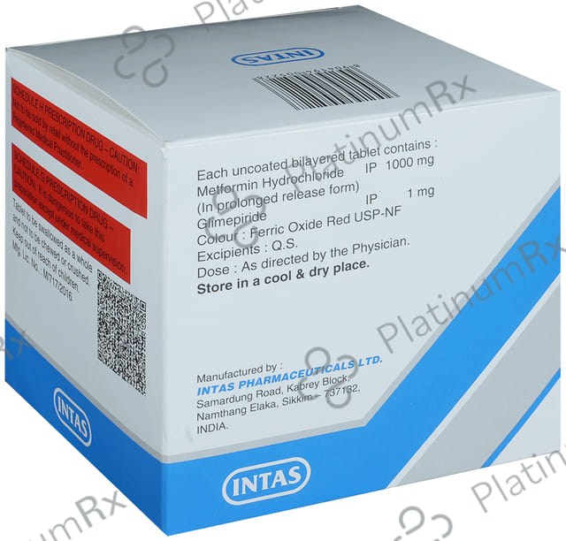 Zoryl M 1/1000mg Forte Tablet PR 15s