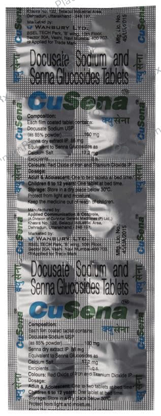 Cusena 100/86mg Tablet 10s