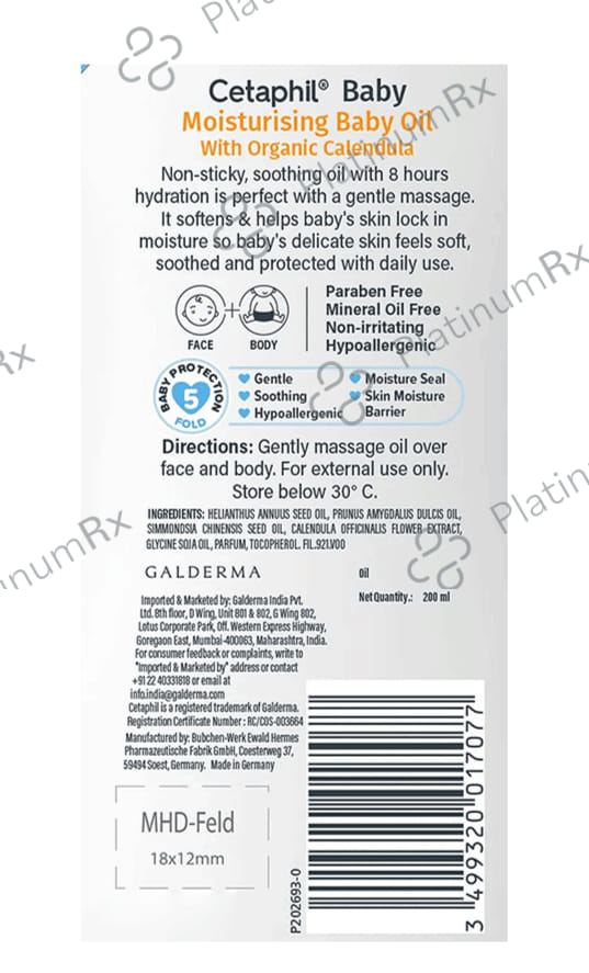 Cetaphil Baby Massage Oil 200ml
