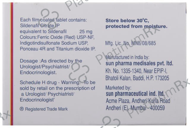 Caverta 25mg Tablet 4s