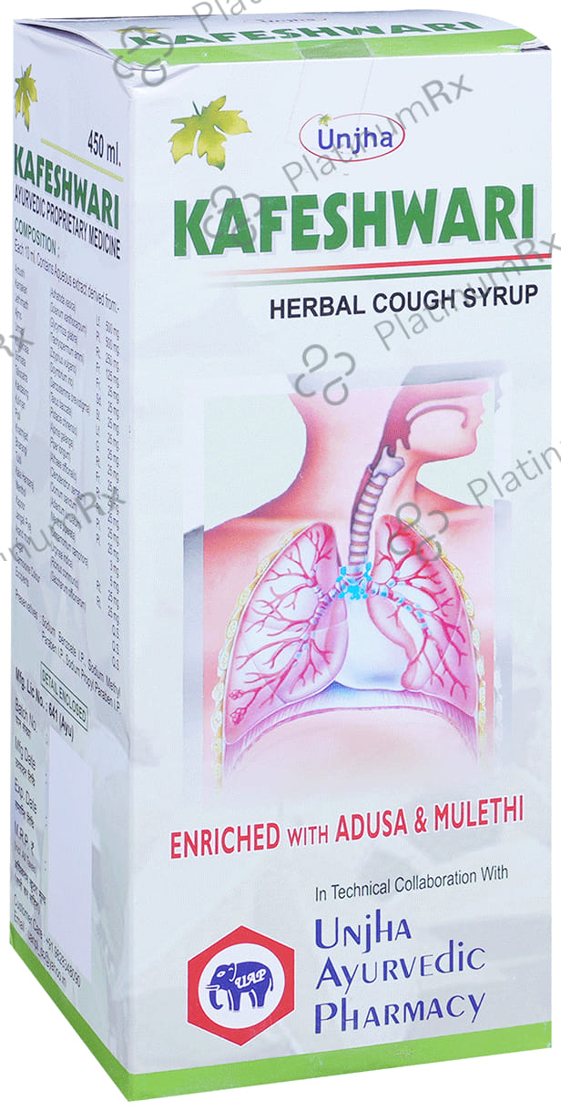 Unjha Kafeshwari Herbal Cough Syrup 450 ml
