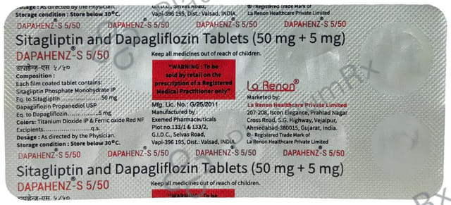 Dapahenz S 5mg/50mg Tablet