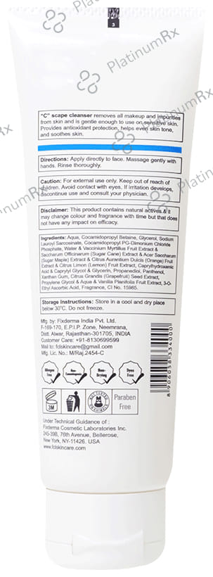 Fixderma Cosmetic Laboratories C Scape Cleanser 75gm