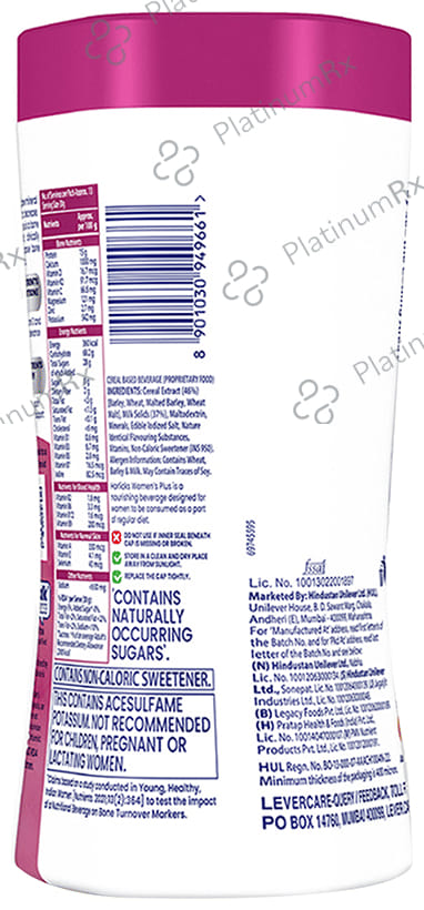Horlicks Women's Plus with Calcium, Vitamin D & K2 for Strong Bones - Flavour Caramel