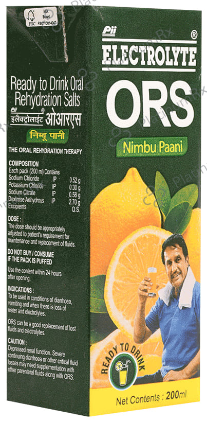PII Electrolyte ORS Drink Nimbu Paani Flavour 200ml
