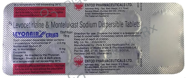 Levonair Kid 2.5mg/4mg Tablet DT