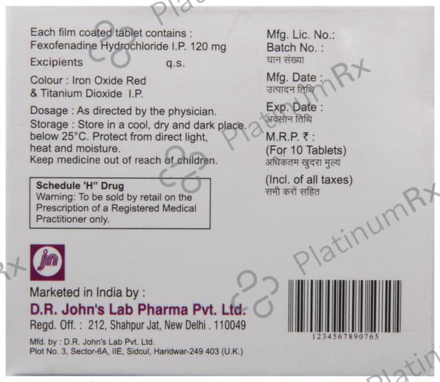 Fexolife 120mg Tablet 10s