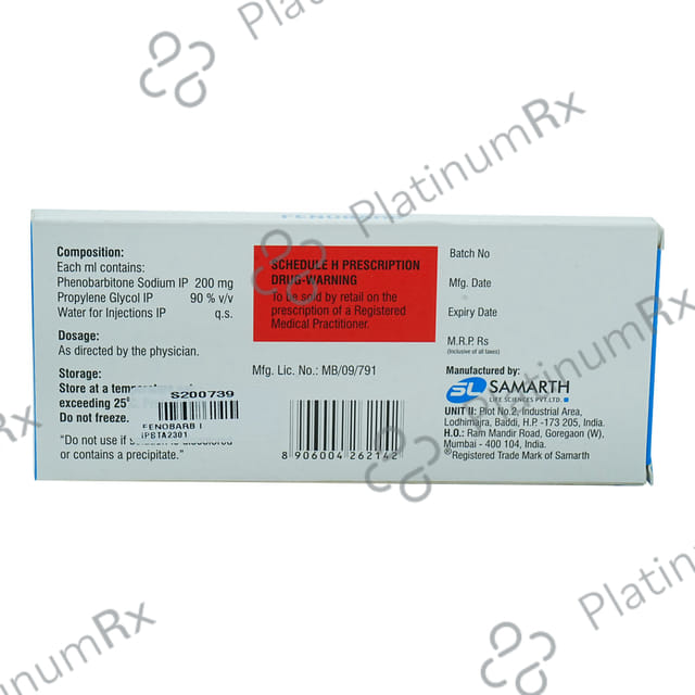 Fenobarb 200mg Injection 1ml