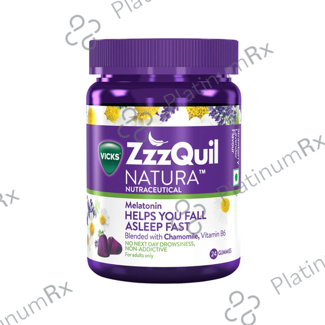 Vicks Zzz Quil Melatonin Sleep Aid with Chamomile & Vitamin B6 Nutraceutical Gummies 24s