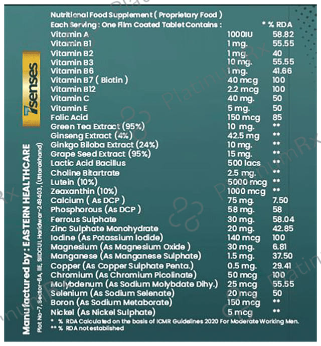 7 Senses Men's Multivitamin Multi Mineral & Antioxidants Tablet
