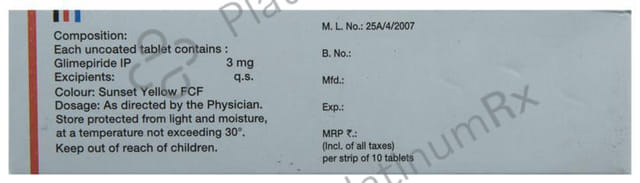Glimiprex 3mg Tablet 10s