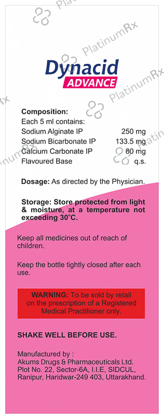 Dynacid Advance Sugar Free Oral Suspension 150ml