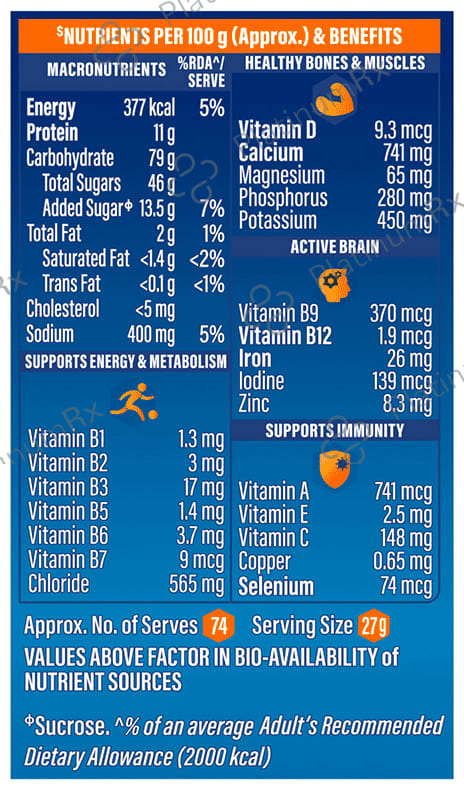 Horlicks Drink with Vitamin C, D & Zinc - For Bones & Metabolism - Flavour Powder Classic Malt