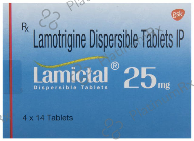Lamictal 25mg Dispersible Tablet 14s