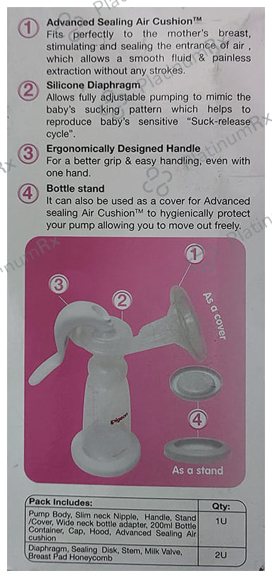 Pigeon Manual Breast Pump with Bottle 200ml Standard
