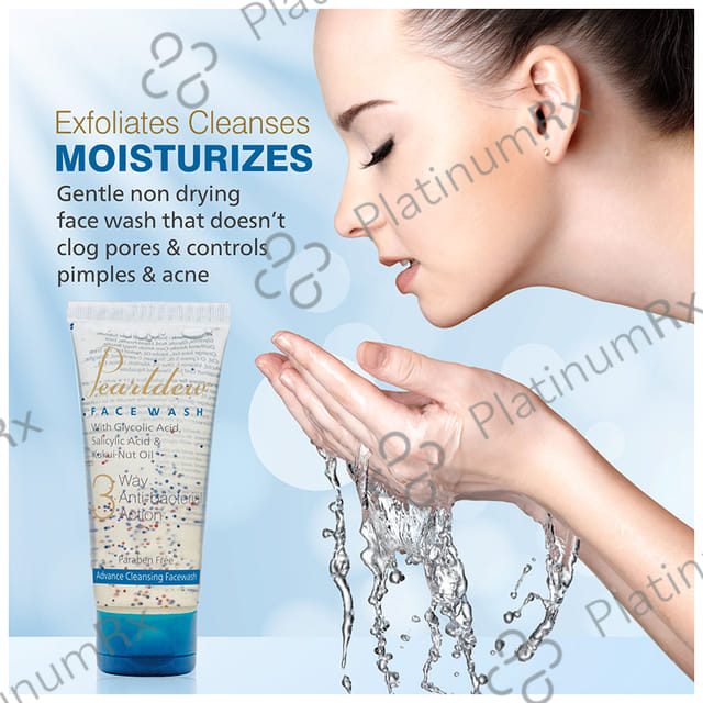 Pearldew 3 Way Antibacterial Action Face Wash (100ml Each) 2 Tubes