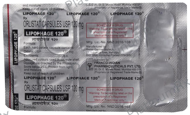 Lipophage 120mg Capsule 10s