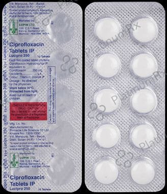Lucipro 250mg Tablet