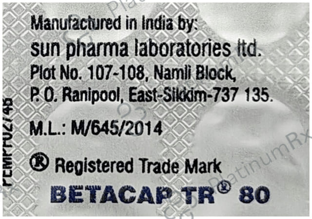 Betacap TR 80mg Capsule PR 10s