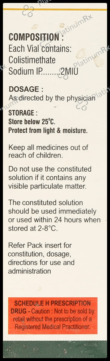 Colistin 2Million IU Injection 1 Injection