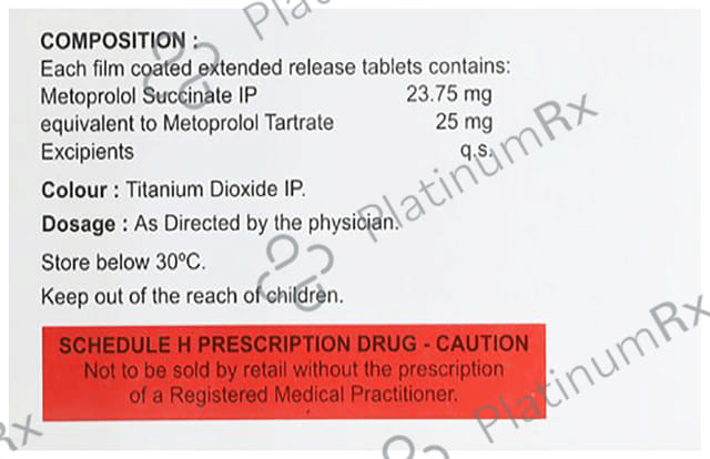 Met XL 25mg Tablet ER 20s