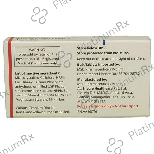 Januvia 50mg Tablet 7s