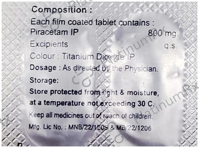 Pircetam 800mg Tablet 10s