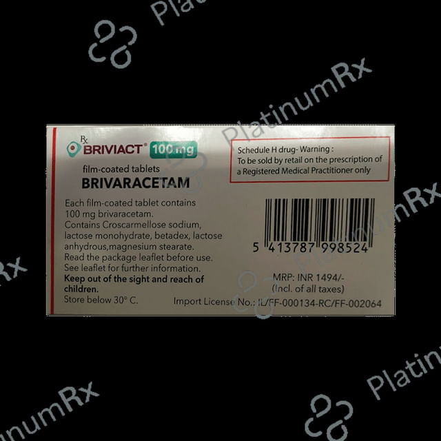 Briviact 100mg Tablet