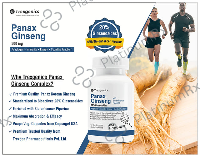 Trexgenics Panax Ginseng Veg Capsule