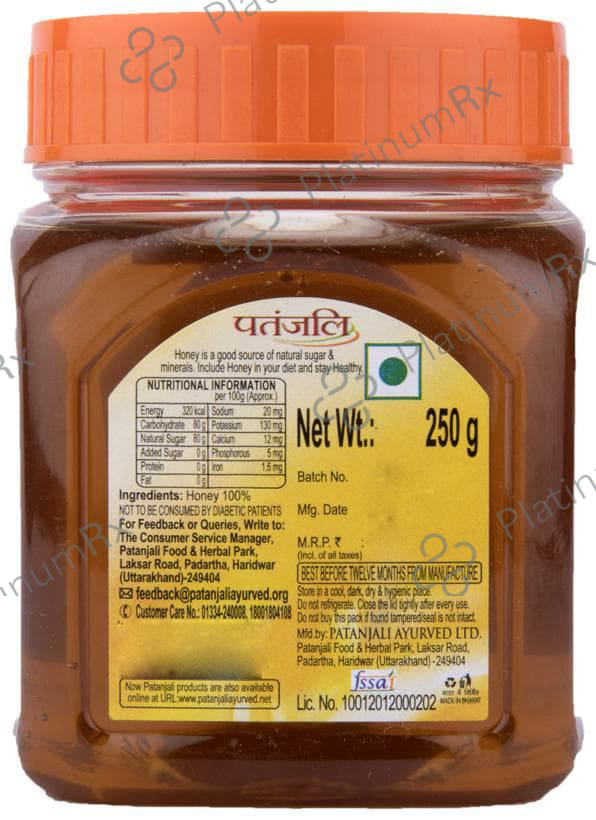 Patanjali Honey No Added Sugar 250gm