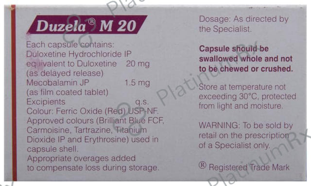Duzela M 20mg/1500mcg Capsule DR 10s