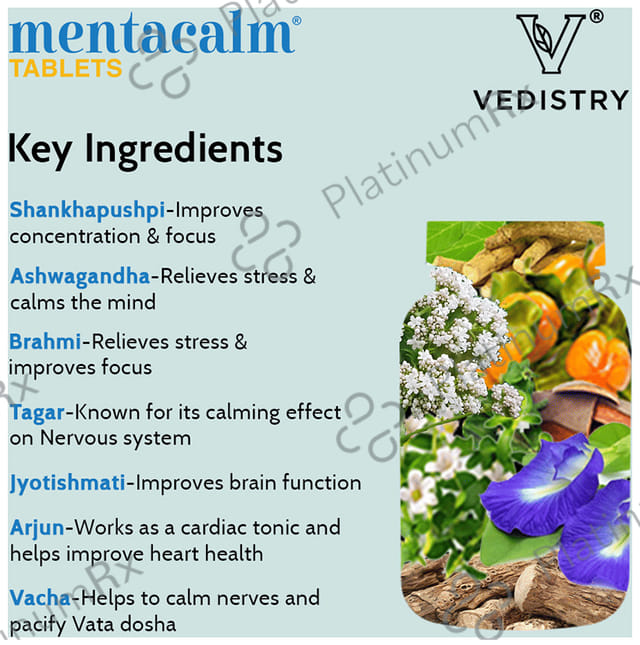 Vedistry Mentacalm Tablet for Mind Wellness