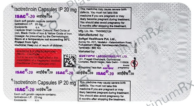 Isac 20mg Capsule 10s